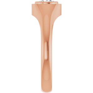 10K Rose Gold 5.2 mm Round Bezel-Set Ring Mounting – image 7