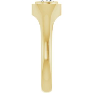 18K Yellow Gold 5.2 mm Round Bezel-Set Ring Mounting – image 7