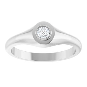 Continuum Sterling Silver 3.5 mm Round Bezel-Set Ring Mounting – image 5