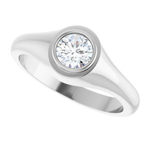 Continuum Sterling Silver 5.5 mm Round Bezel-Set Ring Mounting – image 8