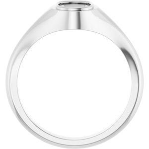 Continuum Sterling Silver 7.5x5.5 mm Elongated Cushion Bezel-Set Ring Mounting – image 4