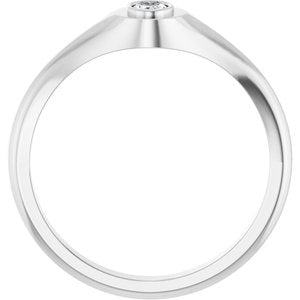 Continuum Sterling Silver 5x3 mm Oval Bezel-Set Ring Mounting – image 3