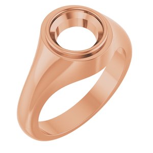 10K Rose Gold 8.2 mm Round Bezel-Set Ring Mounting – image 2