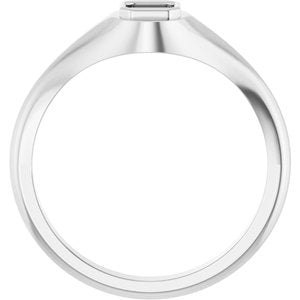 Sterling Silver 4x4 mm Asscher Bezel-Set Ring Mounting – image 4