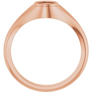 10K Rose Gold 5.5 mm Round Bezel-Set Ring Mounting – image 4