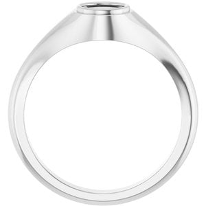 Platinum 5.5 mm Round Bezel-Set Ring Mounting – image 4