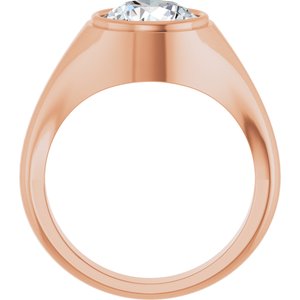 10K Rose Gold 9.4 mm Round Bezel-Set Ring Mounting – image 3