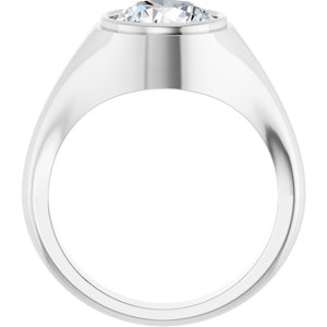 Platinum 9.4 mm Round Bezel-Set Ring Mounting – image 3