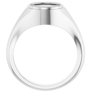14K White Gold 9.4 mm Round Bezel-Set Ring Mounting – image 4