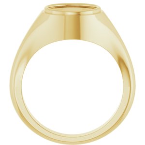 18K Yellow Gold 9.4 mm Round Bezel-Set Ring Mounting – image 4