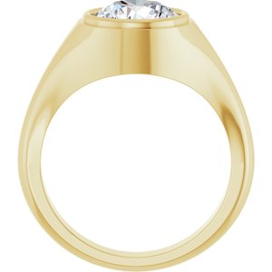 14K Yellow Gold 9.4 mm Round Bezel-Set Ring Mounting – image 3