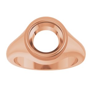 10K Rose Gold 9.4 mm Round Bezel-Set Ring Mounting – image 6