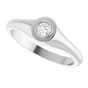 Platinum 3.5 mm Round Bezel-Set Ring Mounting – image 8