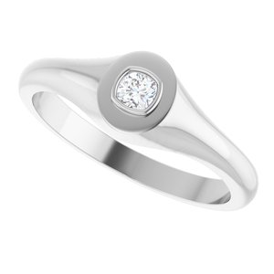 Platinum 3x3 mm Cushion Bezel-Set Ring Mounting – image 8