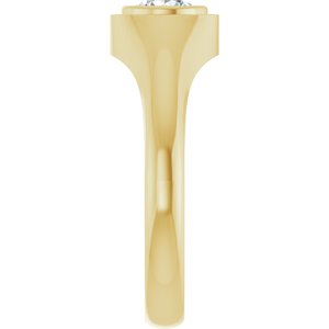 14K Yellow Gold 5.5 mm Round Bezel-Set Ring Mounting – image 7