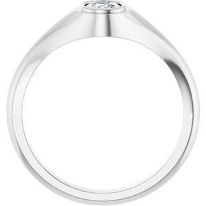 Platinum 6.5x4.5 mm Elongated Cushion Bezel-Set Ring Mounting – image 3