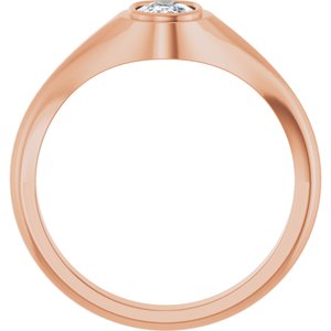 18K Rose Gold 6.5x4.5 mm Elongated Cushion Bezel-Set Ring Mounting – image 3