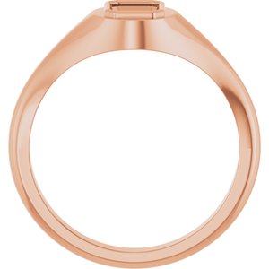 10K Rose Gold 6.5x4.5 mm Emerald Bezel-Set Ring Mounting – image 4