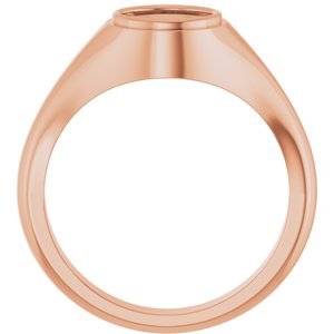 10K Rose Gold 7.4 mm Round Bezel-Set Ring Mounting – image 4