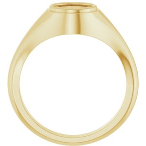 10K Yellow Gold 7.4 mm Round Bezel-Set Ring Mounting – image 4