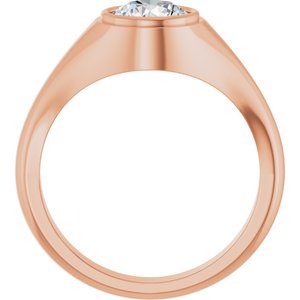 10K Rose Gold 7.4 mm Round Bezel-Set Ring Mounting – image 3