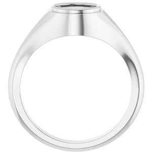 Platinum 7.4 mm Round Bezel-Set Ring Mounting – image 4