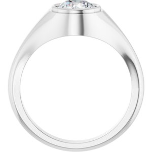 Sterling Silver 7.4 mm Round Bezel-Set Ring Mounting – image 3