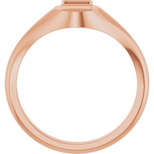10K Rose Gold 4x4 mm Square Bezel-Set Ring Mounting – image 4