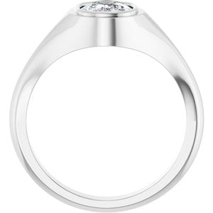 Sterling Silver 8.5x6.5 mm Elongated Cushion Bezel-Set Ring Mounting – image 3