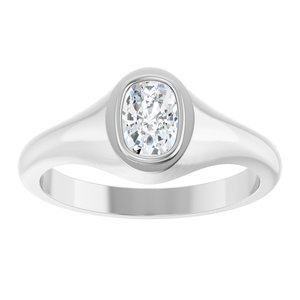 Continuum Sterling Silver 6.5x4.5 mm Elongated Cushion Bezel-Set Ring Mounting – image 5