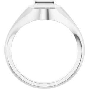 Platinum 5.5x5.5 mm Square Bezel-Set Ring Mounting – image 4