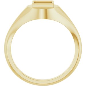 10K Yellow Gold 5.5x5.5 mm Square Bezel-Set Ring Mounting – image 4