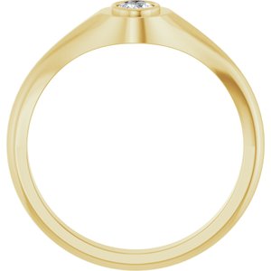 14K Yellow Gold 5x3.5 mm Oval Bezel-Set Ring Mounting – image 3