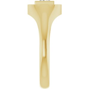 14K Yellow Gold 4.5x4.5 mm Square Bezel-Set Ring Mounting – image 7