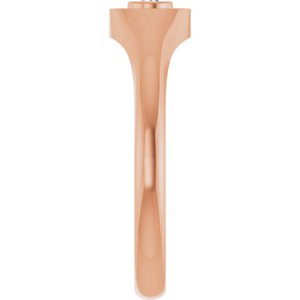 10K Rose Gold 2.75 mm Round Bezel-Set Ring Mounting – image 7