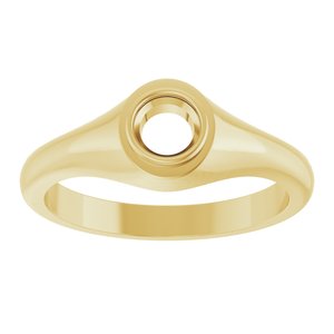 10K Yellow Gold 4.8 mm Round Bezel-Set Ring Mounting – image 6