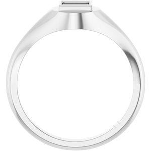 Continuum Sterling Silver 4.5x4.5 mm Square Bezel-Set Ring Mounting – image 4