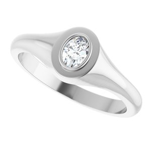 Platinum 5x3.5 mm Oval Bezel-Set Ring Mounting – image 8