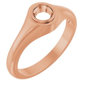 10K Rose Gold 4.8 mm Round Bezel-Set Ring Mounting – image 2
