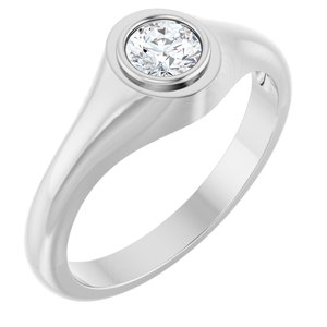 Continuum Sterling Silver 4.8 mm Round Bezel-Set Ring Mounting