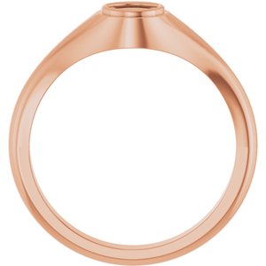 10K Rose Gold 4.8 mm Round Bezel-Set Ring Mounting – image 4