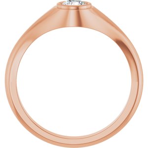18K Rose Gold 4.8 mm Round Bezel-Set Ring Mounting – image 3