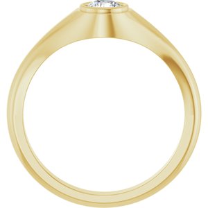 14K Yellow Gold 4.8 mm Round Bezel-Set Ring Mounting – image 3