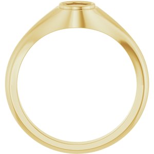 18K Yellow Gold 4.8 mm Round Bezel-Set Ring Mounting – image 4