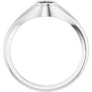 10K White Gold 4.8 mm Round Bezel-Set Ring Mounting – image 4