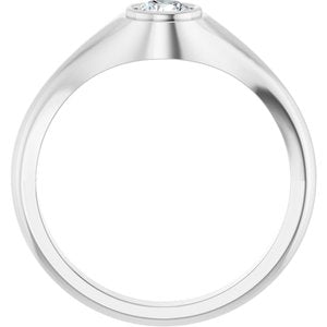 14K X1 White Gold 4.8 mm Round Bezel-Set Ring Mounting – image 3
