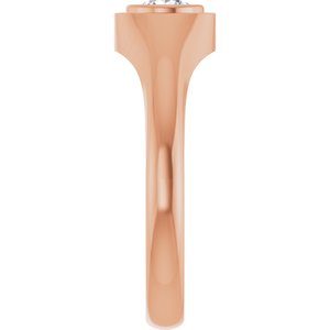 18K Rose Gold 4.8 mm Round Bezel-Set Ring Mounting – image 7
