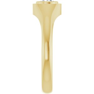 10K Yellow Gold 4.8 mm Round Bezel-Set Ring Mounting – image 7