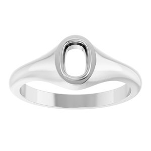 Continuum Sterling Silver 6x4 mm Elongated Cushion Bezel-Set Ring Mounting – image 6