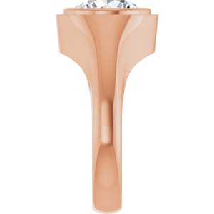 14K Rose Gold 10 mm Round Bezel-Set Ring Mounting – image 7